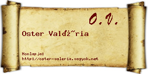 Oster Valéria névjegykártya